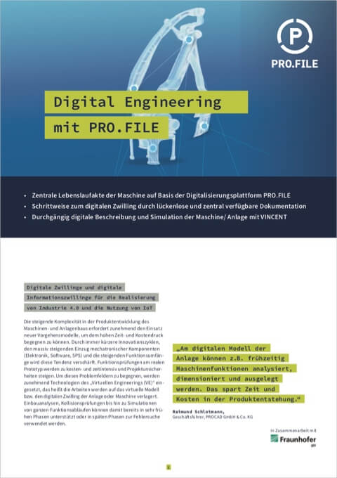 Produktbeschreibung: “Digital Engineering mit PRO.FILE“