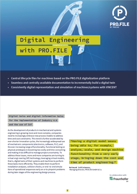Product description: “Digital engineering with PRO.FILE“